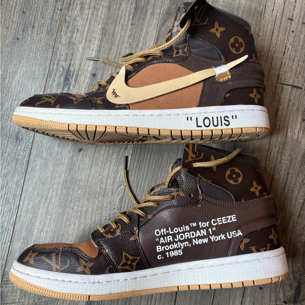 Louis Vuitton Brown Monogram Sneakers Air Force 1s